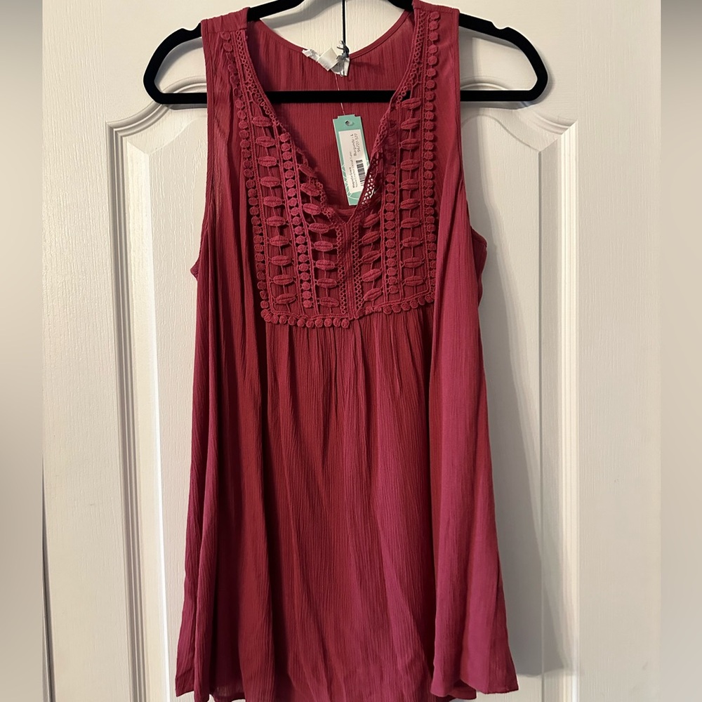 NWT burgandy blouse